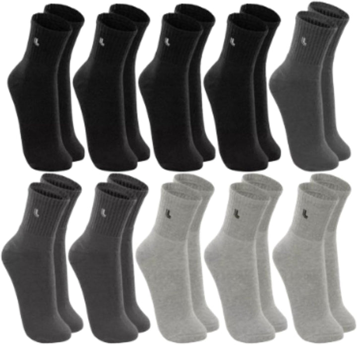 Kit 10 Pares Meia Lupo Algodão Cano Médio Masculina Original (BR, Alfa, G, Regular, Regular, SORTIDA 1)