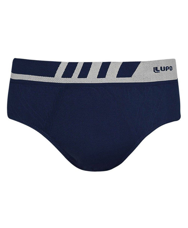 Cueca Slip Lupo Diag Microfibra Sem Costura Marinho