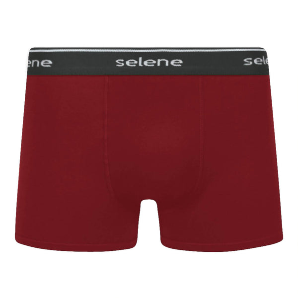 Cueca Boxer Plus Size Selene Topline Algodão Bordô