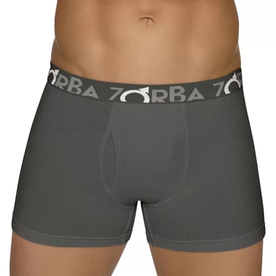 Cueca Zorba Boxer Flex New Algodão c/ Abertura Chumbo