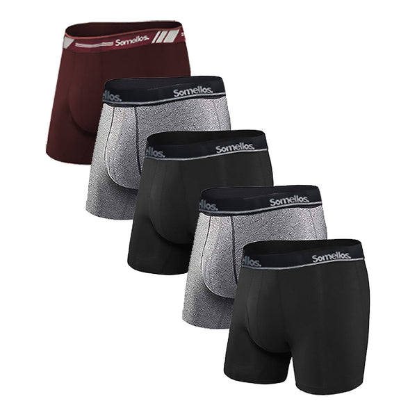Kit 5 Cuecas Boxer Algodão Somellos Sortidas