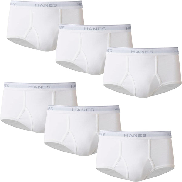 Hanes Cuecas masculinas de algodão com absorção de umidade, disponíveis em branco e preto, várias embalagens disponíveis