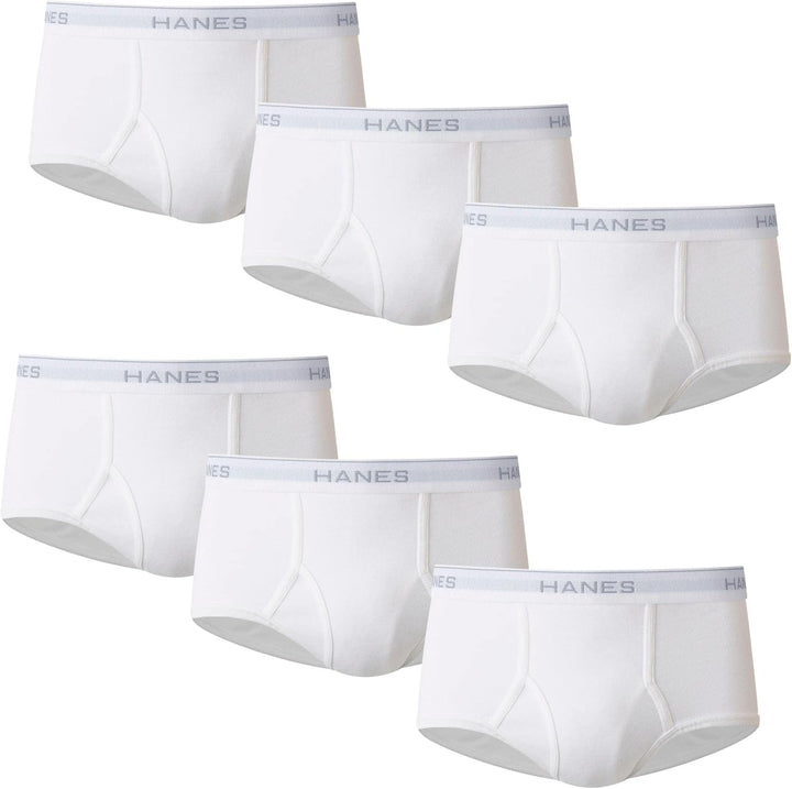 Hanes Cuecas masculinas de algodão com absorção de umidade, disponíveis em branco e preto, várias embalagens disponíveis