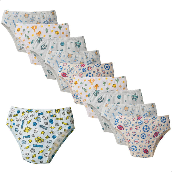 Kit 10 Cuecas Slip Infantil Algodão Estampada