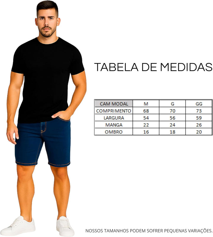 Camiseta Modal Masculina Tech T-shirt Premium Pra Todas Ocasiões Modella