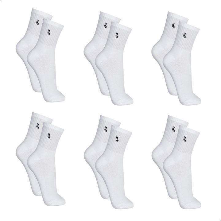 Kit 6 Pares de Meia Lupo Cano Médio Atoalhada Punho Canelado