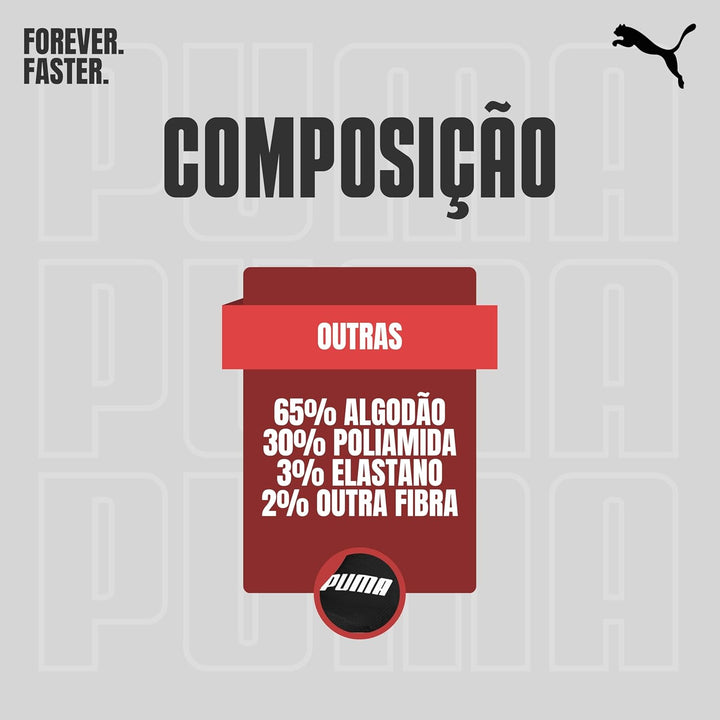 PUMA Kit 9 Pares Meia Sapatilha Invisível Esportiva Masculino Adulto, 9 Pretas, 39-43