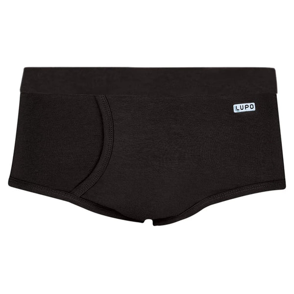 Cueca Slip Lupo Algodão com Abertura Preta