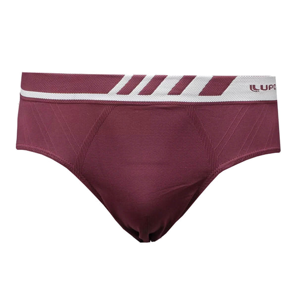 Lupo Diag Seamless Microfiber Slip Underwear Wine