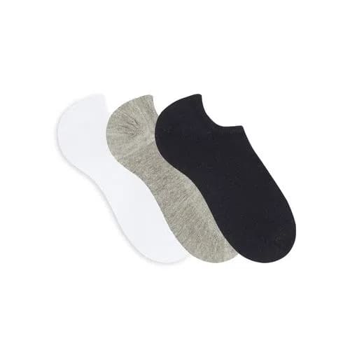 Kit 3 Selene Sports Sneaker Socks Black/White/Gray