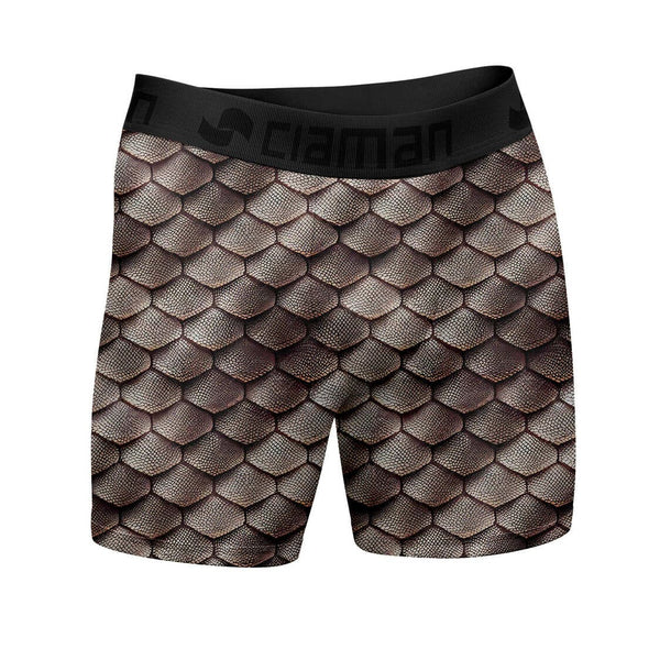 Long Boxer Briefs Digital Print Style Snake