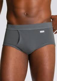 Cueca Slip Lupo Algodão com Abertura Chumbo