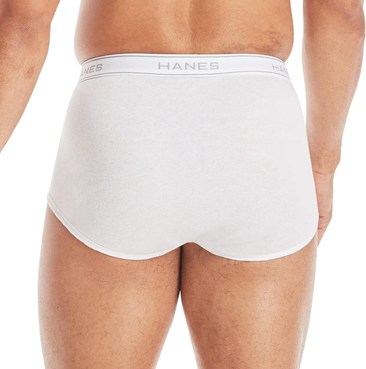 Hanes Cuecas masculinas de algodão com absorção de umidade, disponíveis em branco e preto, várias embalagens disponíveis