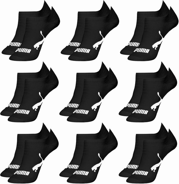 PUMA Kit 9 Pares Meia Sapatilha Invisível Esportiva Masculino Adulto, 9 Pretas, 39-43