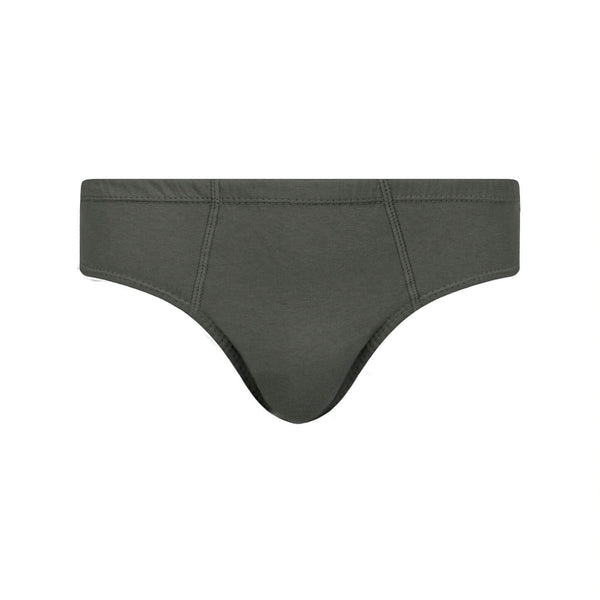 Cueca Slip Selene Basic 100% Algodão Penteado Chumbo