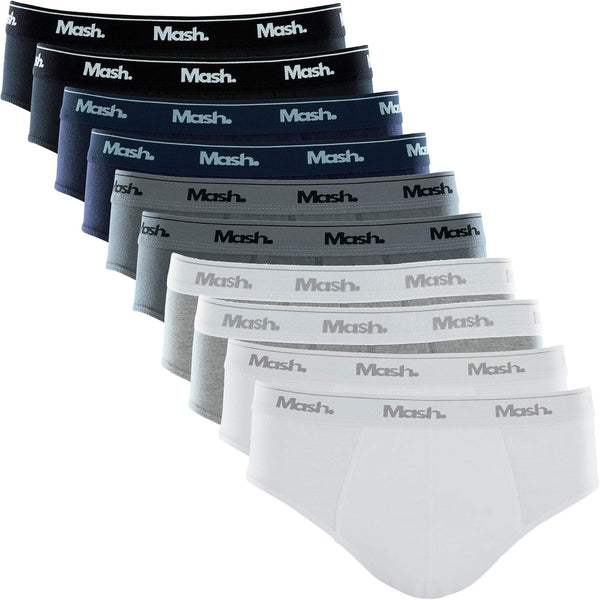 Kit 10 Cuecas Slip Plus Size Algodão Cotton Hipoalergênica Masculino Mash