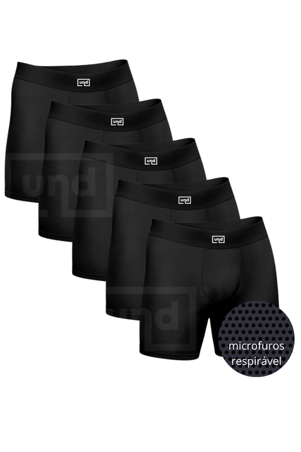 Kit 5 Cuecas Long Ultra Dry Respirável UND