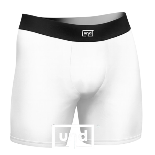 Cueca Boxer Long Antimicrobiana UND Branco - White Edition