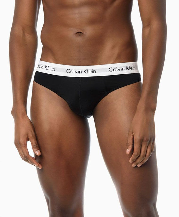 Cueca Fio Dental Calvin Klein Thong Microfibra Preta/Br