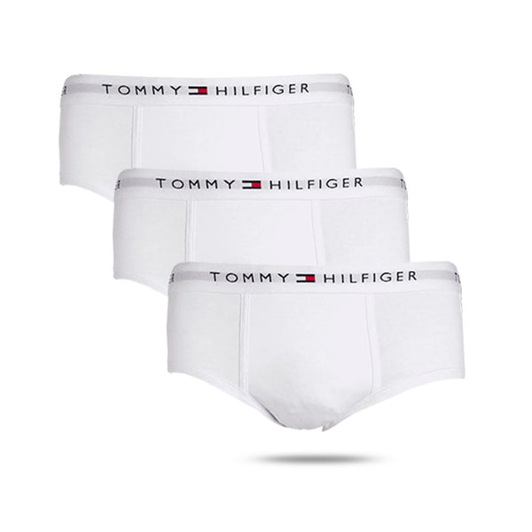 Kit 3 Slip Algodão Brancas Tommy Hilfiger