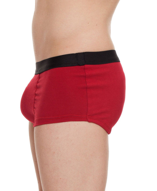 Cueca com Enchimento Mini Boxer Frontal Vermelha