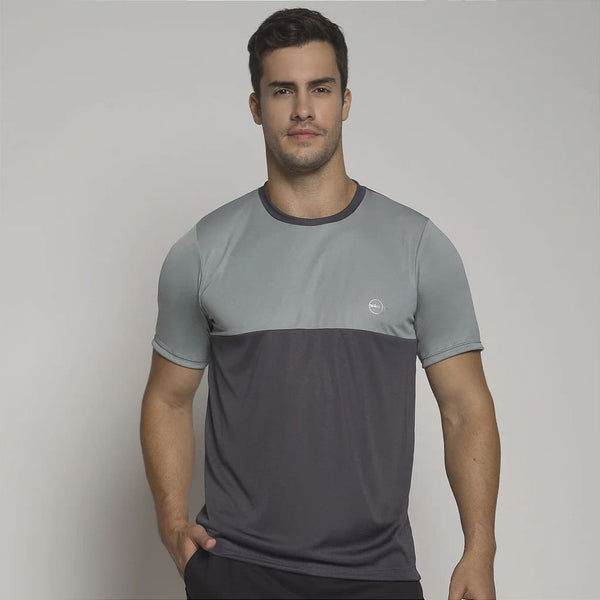 Camiseta Dry Fit Selene Duo Chumbo/Cinza