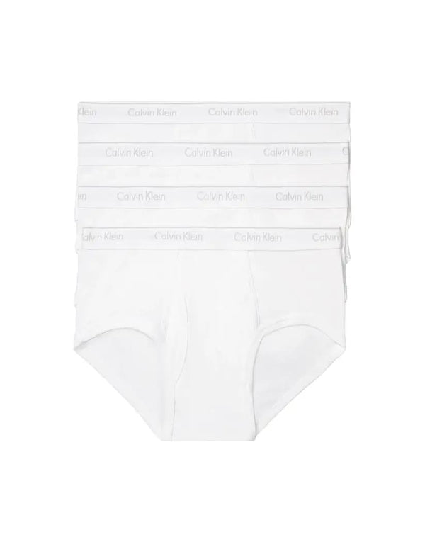 Kit 4 Slip Calvin Klein 100% Algodão Classic Fit Brancas