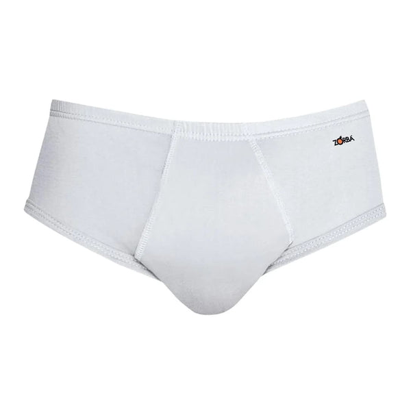 Cueca Slip Zorba Light 100% Algodão com Abertura Branca