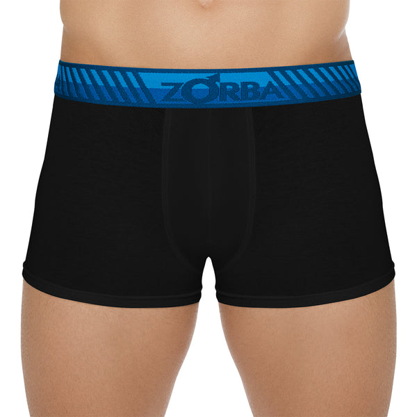 Cueca Boxer Zorba Color Algodão Preta / Royal