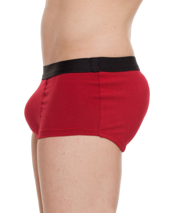 Cueca com Enchimento Traseiro e Frontal Mini Boxer Vermelha