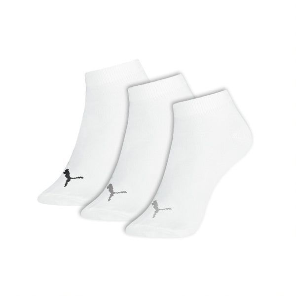 Kit 3 White Puma Clean Cotton Sneaker Socks