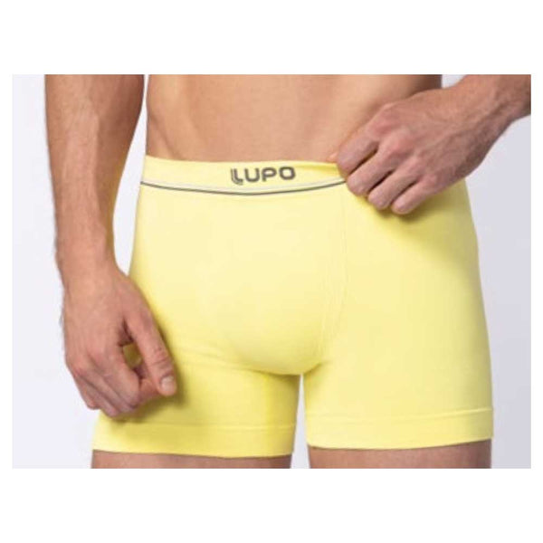 Cueca Boxer Lupo Attractive 4 Microfibra Sem Costura Amarela