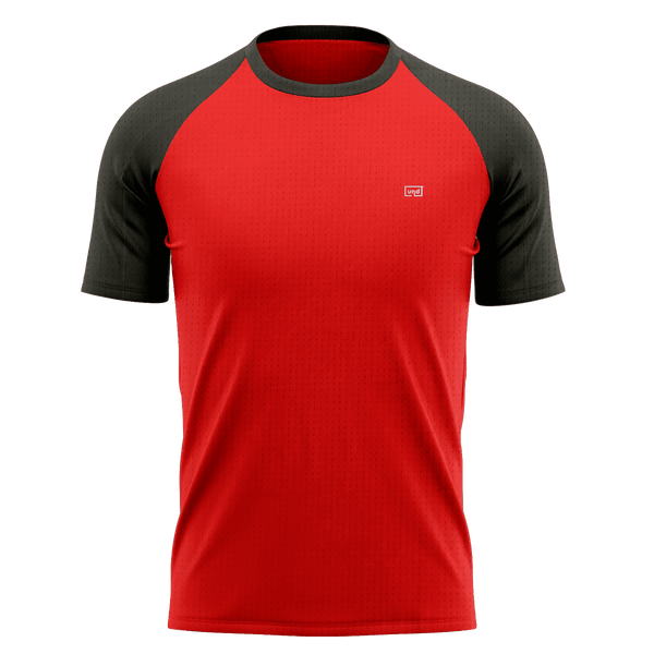 Tech T-shirt Antimicrobiana Dual Colors UND® Vermelho/Grafite