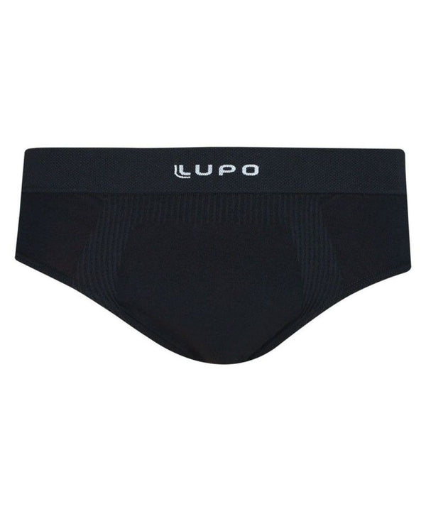 Cueca Slip Lupo Micromodal Sem Costura Preta