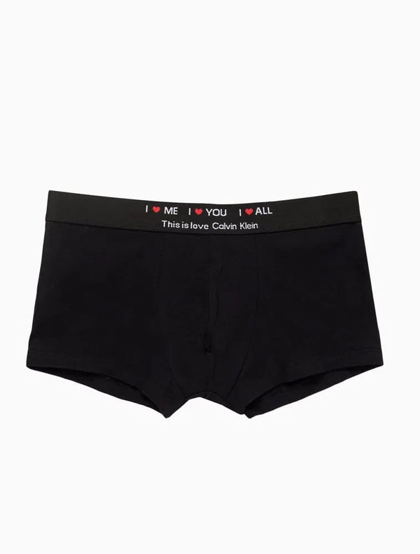 Calvin Klein Low Rise Valentines This is Love Trunk Underwear Black