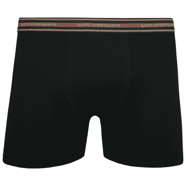 Lupo Comfort 2 Plus Size Cotton Boxer Briefs Black