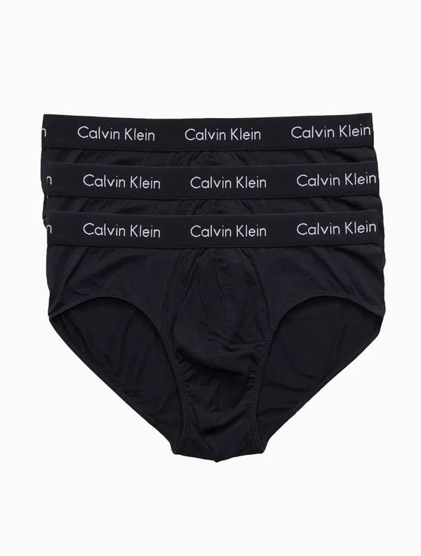 Kit 3 Slip Briefs Calvin Klein Life Cotton Black