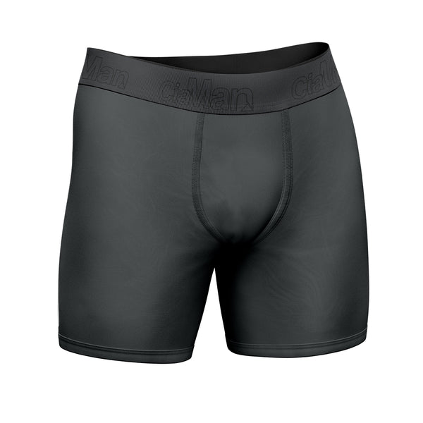 Cueca Boxer Long Cia Man Antimicrobiana Cinza Urban