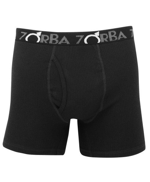 Zorba Flex Cotton Boxer Briefs with Opening Black