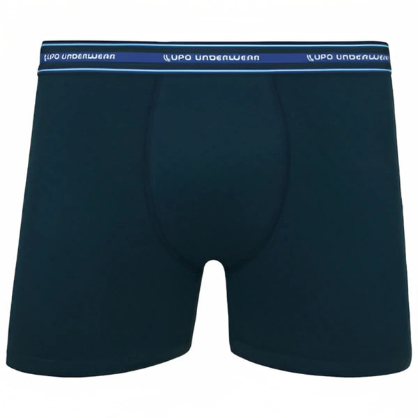 Lupo Comfort Cotton Boxer Briefs Navy Blue