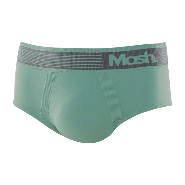 Green Seamless Mash Bond Polyamide Slip Underwear