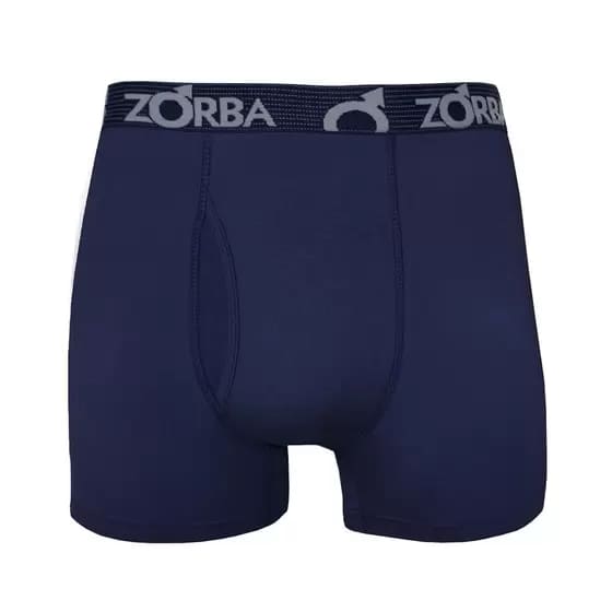 Cueca Zorba Boxer Flex New Algodão c/ Abertura Marinho