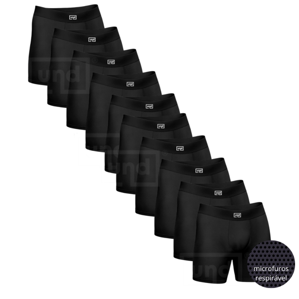 Kit 10 Cuecas Long Ultra Dry Respirável UND