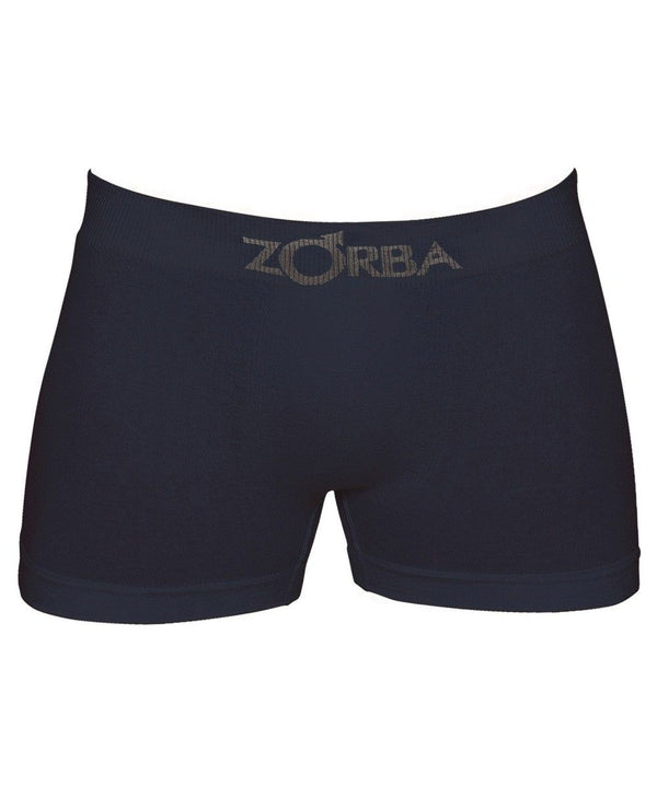 Zorba Seamless Basic Seamless Cotton Boxer Briefs Blue