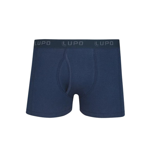 Cueca Boxer Lupo Algodão com Abertura Azul