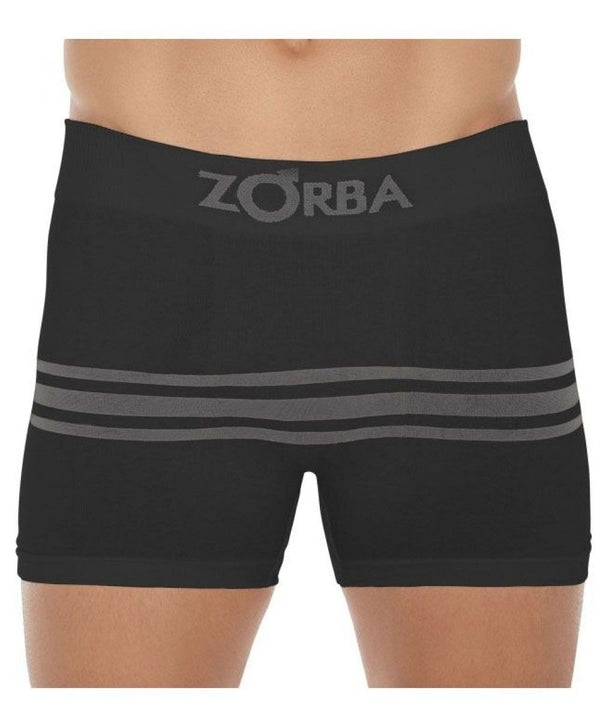 Cueca Boxer Zorba Seamless Listras II S/ Cost Algodão Preta