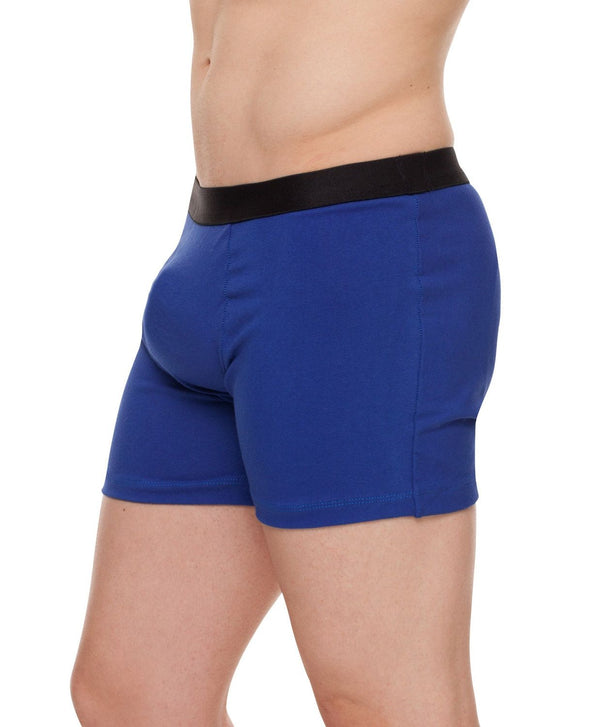 Blue Boxer Briefs with Front Padding