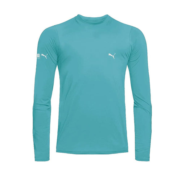 Camiseta Manga Longa Proteção UV50+ Puma Classic Azul Piscina