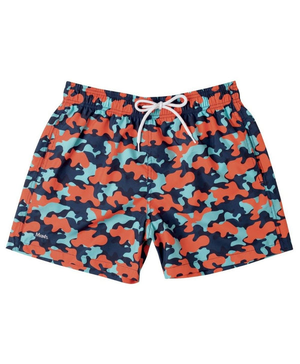 Shorts Praia Masculino Estampado Camuflado Azul