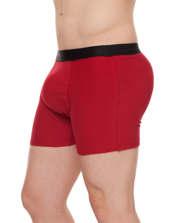 Red Boxer Briefs with Back and Front Padding